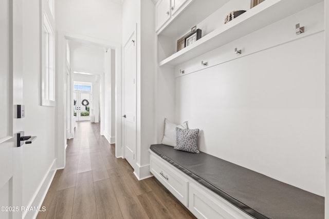 100 Catamaran Dr, Youngsville, LA 70592 - mudroom with dark wood finished floors and baseboards