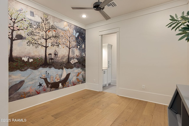 106 Sonoma Way, Lafayette, LA 70508 - unfurnished dining area with ceiling fan, light wood-style floors, and recessed lighting