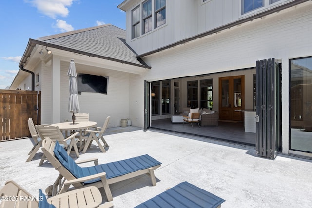 106 Sonoma Way, Lafayette, LA 70508 - view of patio with outdoor dining area and french doors