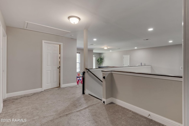 213 E Peck Blvd, Lafayette, LA 70508 - unfurnished room with attic access, carpet flooring, and recessed lighting