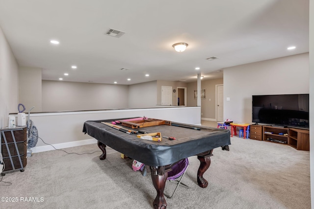 213 E Peck Blvd, Lafayette, LA 70508 - rec room with carpet flooring, recessed lighting, and pool table