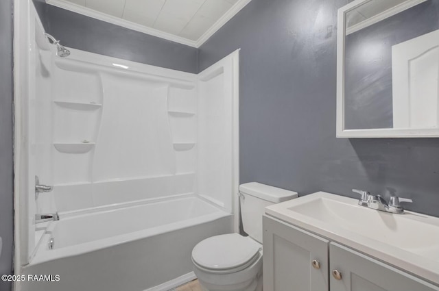 809 Cecile Blvd, Breaux Bridge, LA 70517 - full bath featuring ornamental molding, vanity, and  shower combination