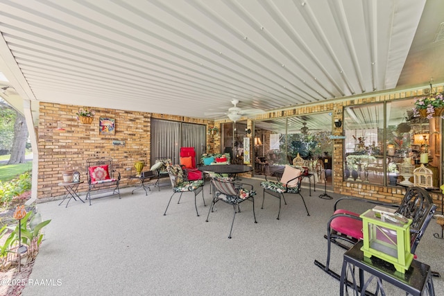118 Garrigue Dr, Opelousas, LA 70570 - view of patio / terrace with ceiling fan