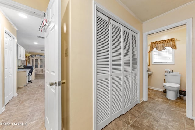 118 Garrigue Dr, Opelousas, LA 70570 - hall with ornamental molding and baseboards