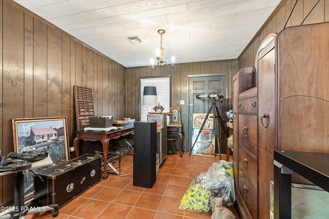 1912 Mimosa St, Abbeville, LA 70510 - tiled office with wooden walls