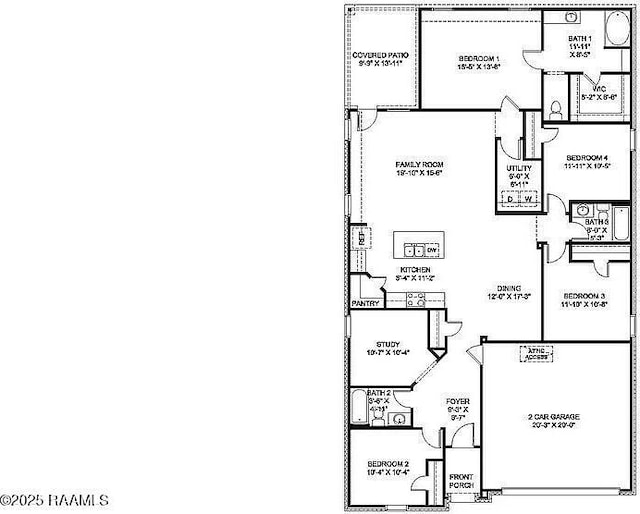 107 Southern Oak Dr, Lafayette, LA 70507 - view of floor plan / room layout