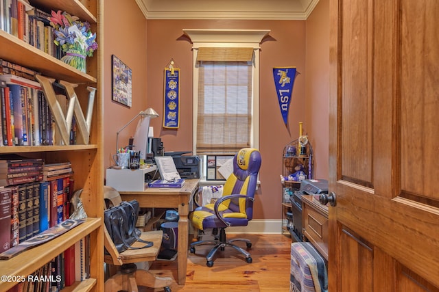 104 Littleton Xing, Lafayette, LA 70508 - office featuring ornamental molding and wood finished floors