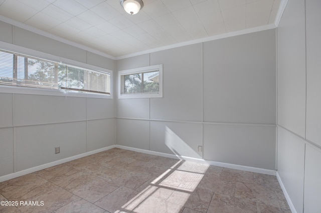204 Doc Duhon St, Lafayette, LA 70501 - unfurnished room with ornamental molding and stone finish flooring