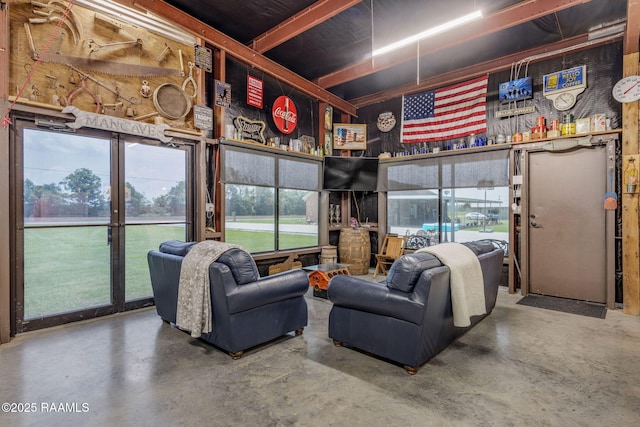 1054 Preston Broussard Rd, Arnaudville, LA 70512 - living room with concrete floors