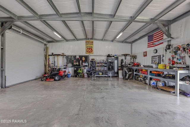 1054 Preston Broussard Rd, Arnaudville, LA 70512 - garage featuring a workshop area
