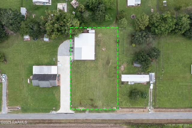 1054 Preston Broussard Rd, Arnaudville, LA 70512 - aerial view of property and surrounding area with property parcel outlined