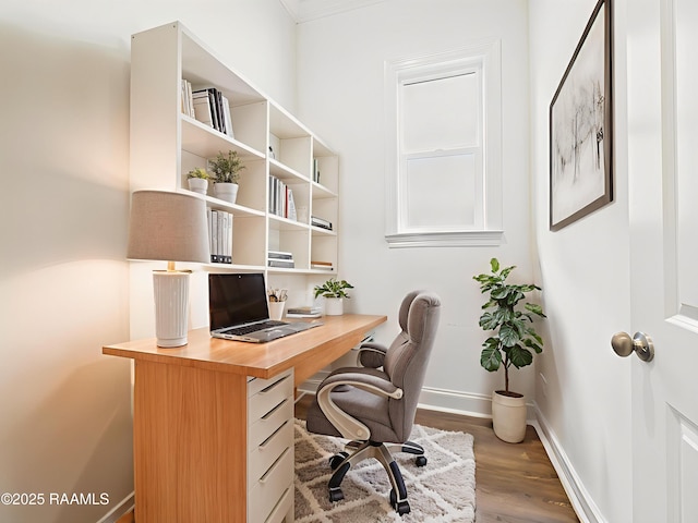 207 Timber Mill St, Lafayette, LA 70508 - home office featuring baseboards and wood finished floors