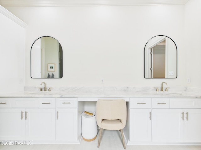 207 Timber Mill St, Lafayette, LA 70508 - bathroom with vanity and crown molding