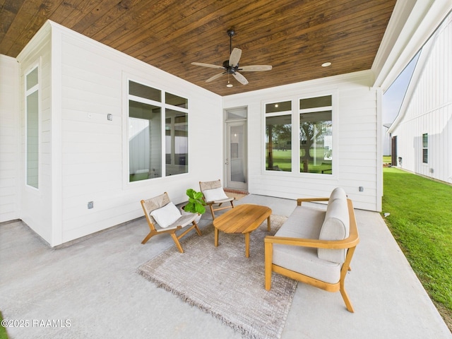 207 Timber Mill St, Lafayette, LA 70508 - view of patio / terrace with ceiling fan