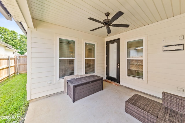 222 Alpine Dr, Lafayette, LA 70506 - view of patio / terrace with ceiling fan
