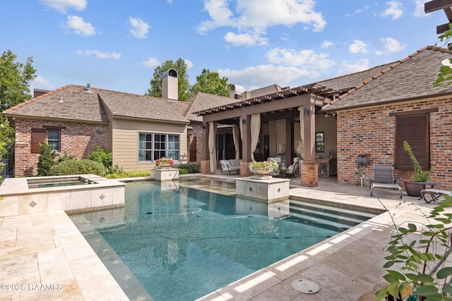 101 Enclave Ct, Lafayette, LA 70508 - outdoor pool featuring an in-ground hot tub and a patio