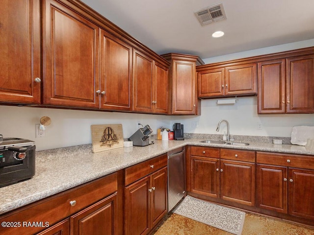 1166 Madeline Hts, Breaux Bridge, LA 70517 - kitchen with dishwasher and brown cabinets
