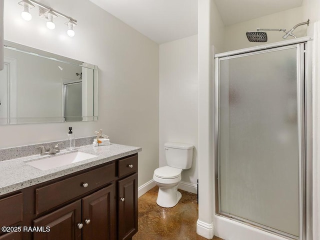 1166 Madeline Hts, Breaux Bridge, LA 70517 - full bath featuring a shower stall, vanity, and finished concrete flooring
