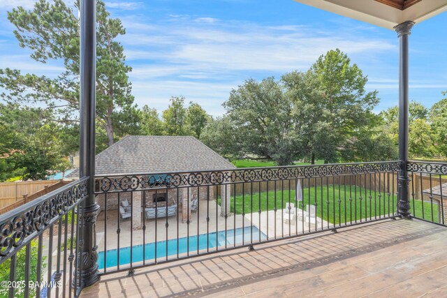 506 Terrell Ct, New Iberia, LA 70563 - view of patio with view of scattered trees