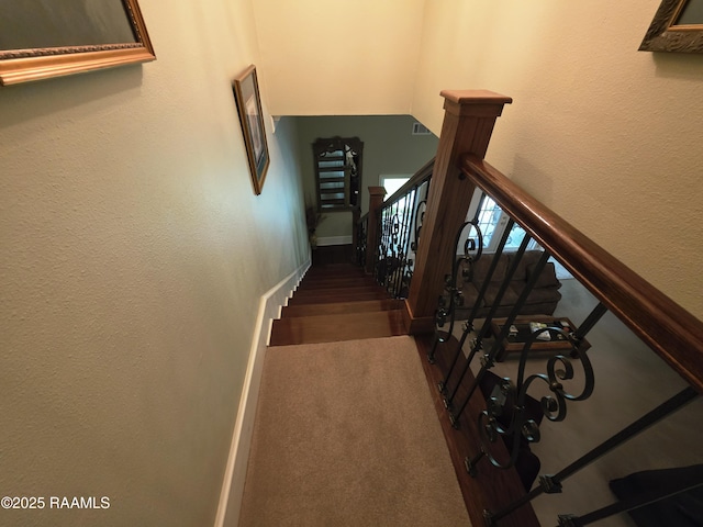 104 Running Deer Dr, Lafayette, LA 70503 - stairs featuring wood finished floors and baseboards