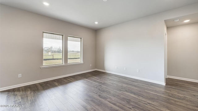 322 White Pine Dr, Lafayette, LA 70501 - unfurnished room featuring dark wood-type flooring and recessed lighting