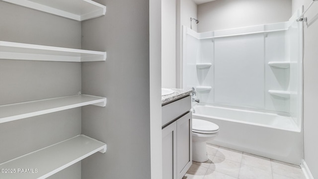 322 White Pine Dr, Lafayette, LA 70501 - full bath featuring vanity, shower / bath combination, and tile patterned floors
