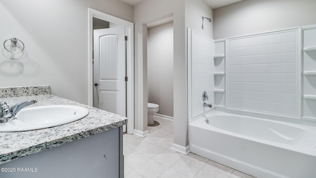 322 White Pine Dr, Lafayette, LA 70501 - full bath featuring vanity, bathing tub / shower combination, and tile patterned flooring