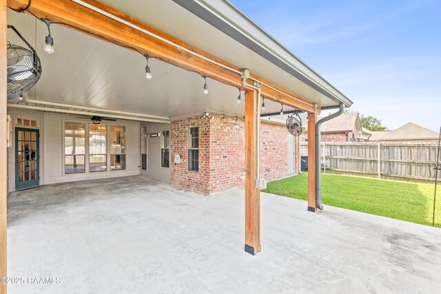 105 Clear Lake Dr, Lafayette, LA 70506 - view of patio / terrace with a ceiling fan