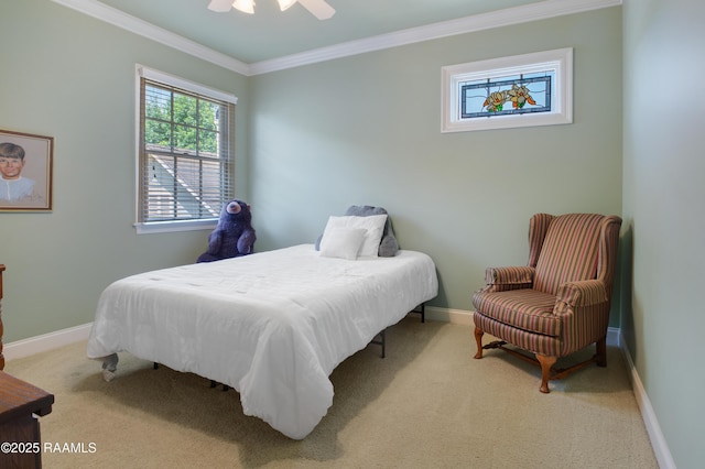 302 River Ranch Blvd, Lafayette, LA 70508 - carpeted bedroom with crown molding and a ceiling fan