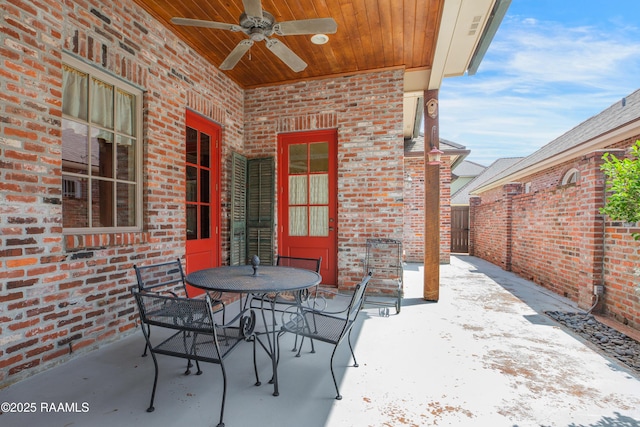 302 River Ranch Blvd, Lafayette, LA 70508 - view of patio / terrace with ceiling fan and outdoor dining space