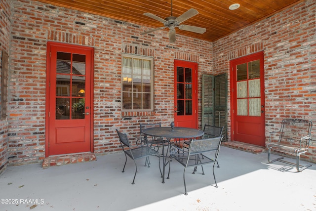 302 River Ranch Blvd, Lafayette, LA 70508 - view of patio / terrace with ceiling fan and outdoor dining space
