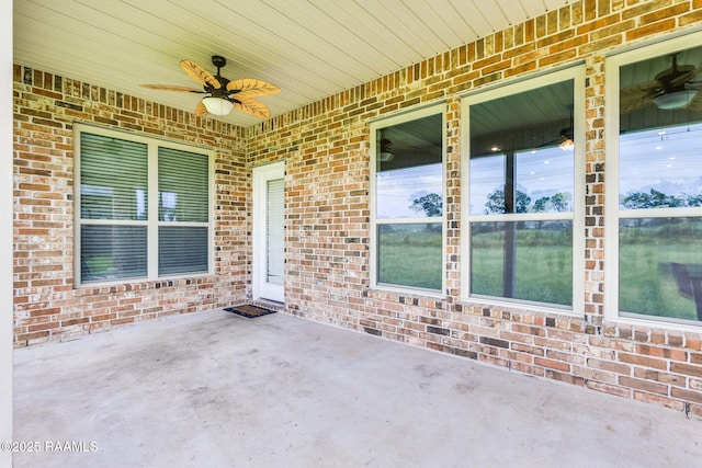 213 Hidden Ridge Dr, Lafayette, LA 70507 - view of patio / terrace with ceiling fan