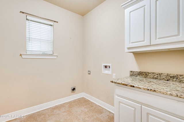 213 Hidden Ridge Dr, Lafayette, LA 70507 - washroom featuring hookup for an electric dryer, cabinet space, and washer hookup