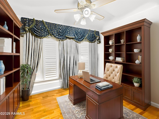 109 Canterbury Rd, Lafayette, LA 70503 - office space with ceiling fan and light wood finished floors