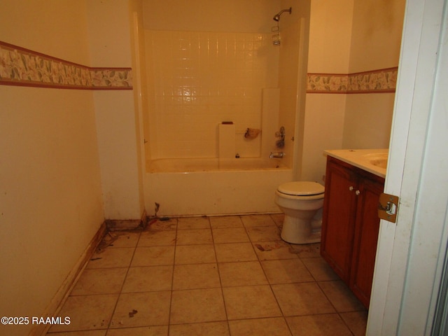 401 Aimee Dr, Carencro, LA 70520 - full bathroom with vanity, shower / bathtub combination, and wainscoting