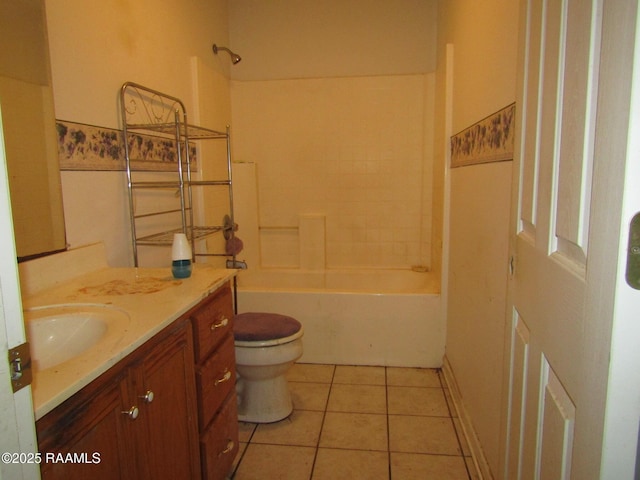 401 Aimee Dr, Carencro, LA 70520 - bathroom featuring vanity, tile patterned flooring, and  shower combination