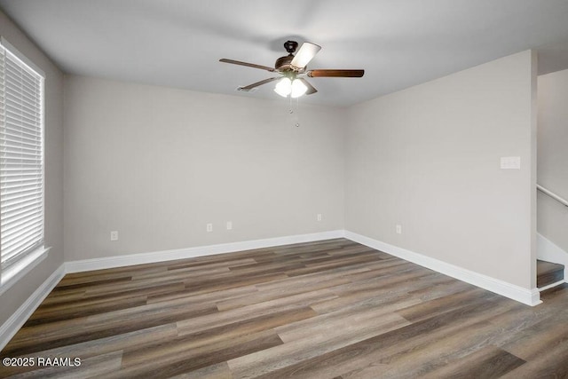 115 Sandstone Ave, Scott, LA 70583 - empty room featuring ceiling fan and wood finished floors