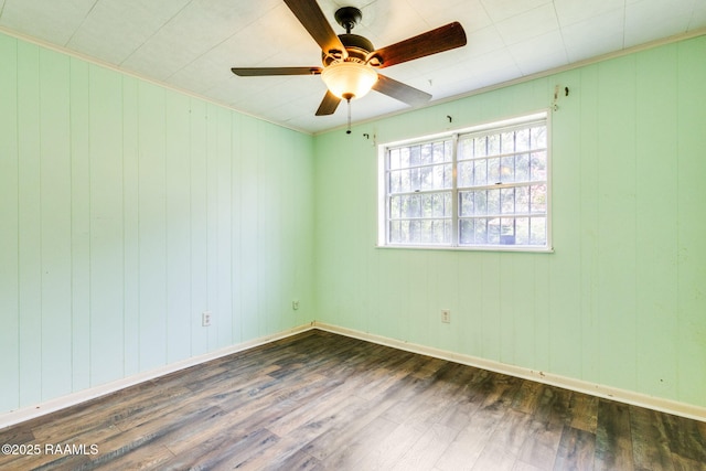 208 W Church St, Opelousas, LA 70570 - empty room with dark wood-type flooring and ceiling fan