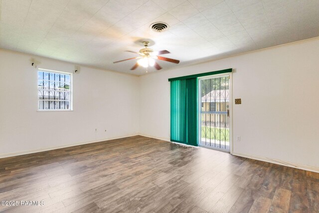 208 W Church St, Opelousas, LA 70570 - empty room featuring ceiling fan and wood finished floors