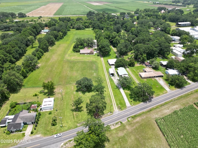 6516 Daspit Rd, New Iberia, LA 70563 - aerial overview of property's location with rural landscape and rows of crops
