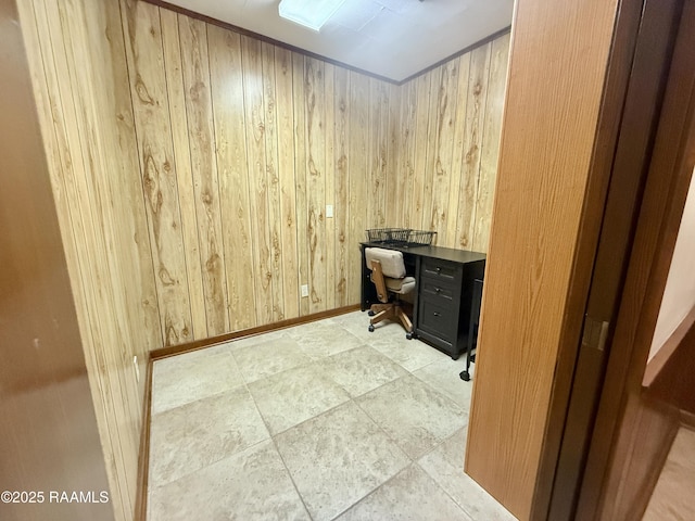 6516 Daspit Rd, New Iberia, LA 70563 - unfurnished office with wood walls and baseboards