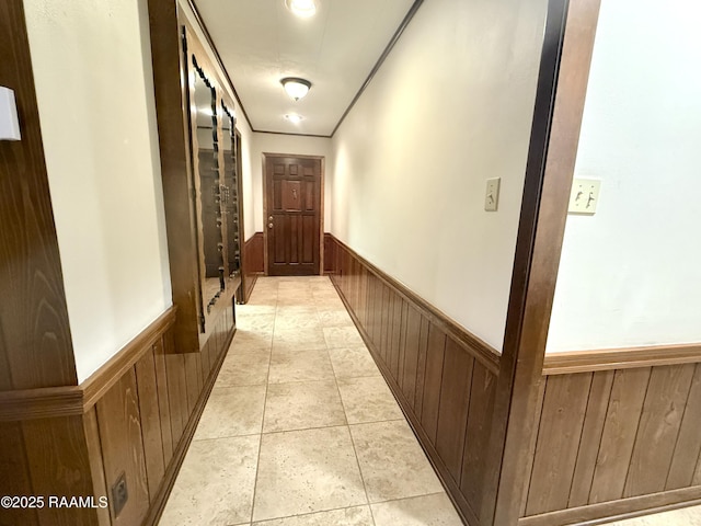 6516 Daspit Rd, New Iberia, LA 70563 - hall featuring wainscoting and wood walls