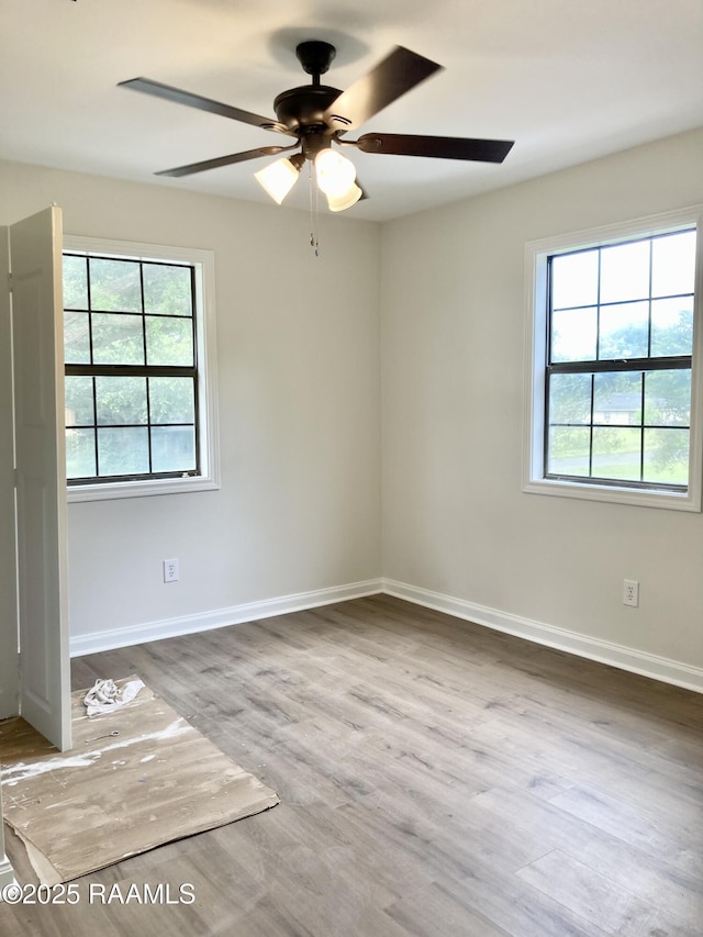 311 Fernway Ln, Duson, LA 70529 - unfurnished room featuring wood finished floors and ceiling fan