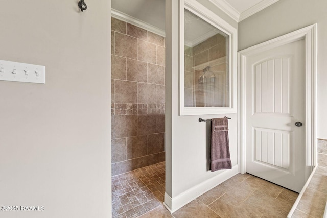 1181 Grand Loop, Breaux Bridge, LA 70517 - bathroom featuring crown molding and walk in shower