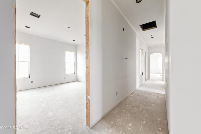 202 Keystone Dr, Scott, LA 70583 - hall with ornamental molding and arched walkways