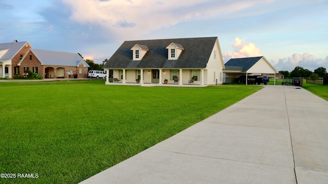 7421 W Congress St, Duson, LA 70529 - view of front of property featuring covered porch and concrete driveway