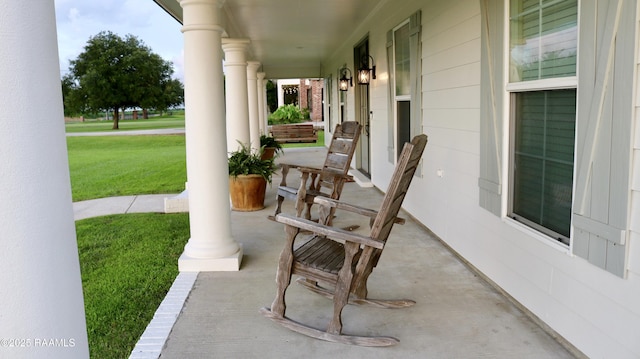 7421 W Congress St, Duson, LA 70529 - covered porch featuring a yard
