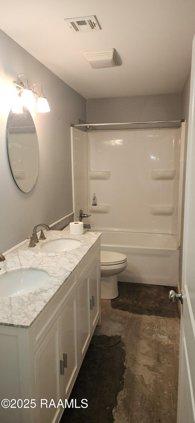 217 Marie St, Scott, LA 70583 - full bathroom featuring double vanity and bathing tub / shower combination