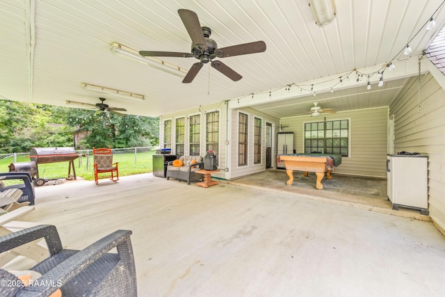 3317 Walnut Dr, Opelousas, LA 70570 - view of patio / terrace featuring a ceiling fan and a grill