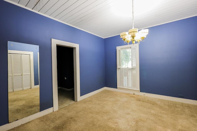 1867 N Old 179, Whigham, GA 39897 - carpeted spare room featuring a chandelier and crown molding